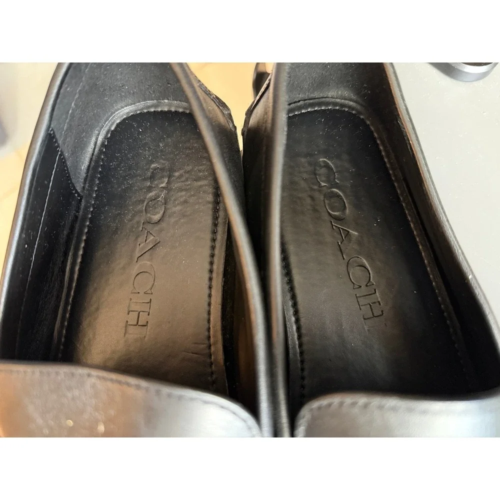 Coach Mott Drivers Loafers Mens 9 D Dark Saddle Leather Signature Bit CI326